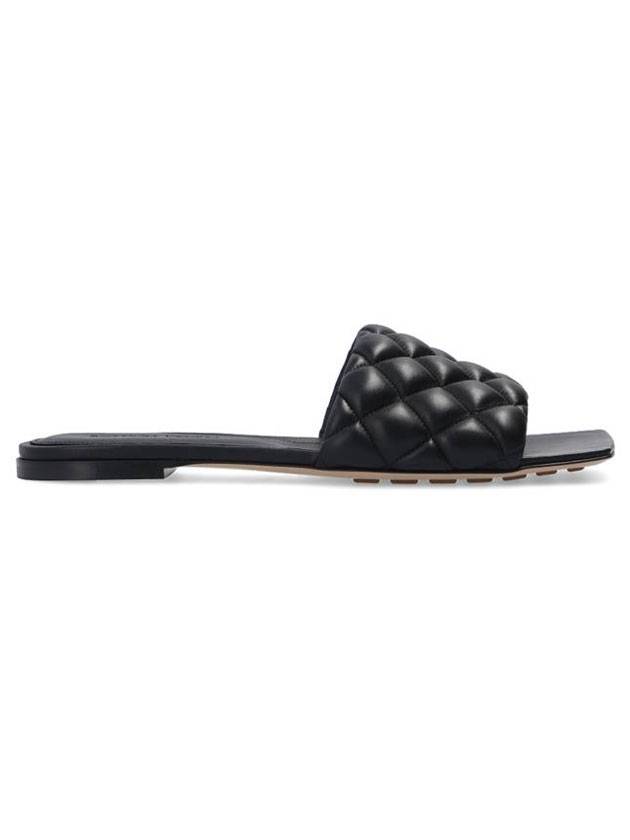 Women's Padded Quilted Slippers Black - BOTTEGA VENETA - 1