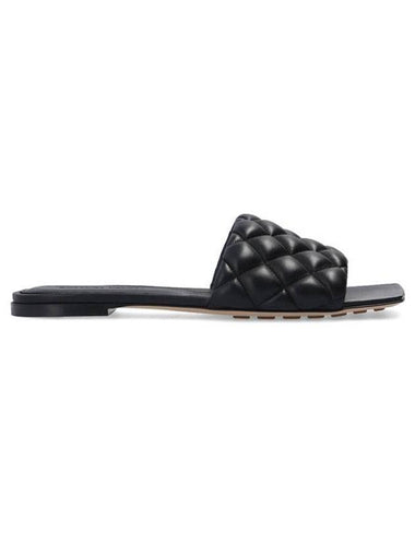 Padded Quilted Slippers Black - BOTTEGA VENETA - BALAAN 1