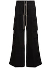 Double Cargo Jumbo Wide Pants Black - RICK OWENS - BALAAN 1