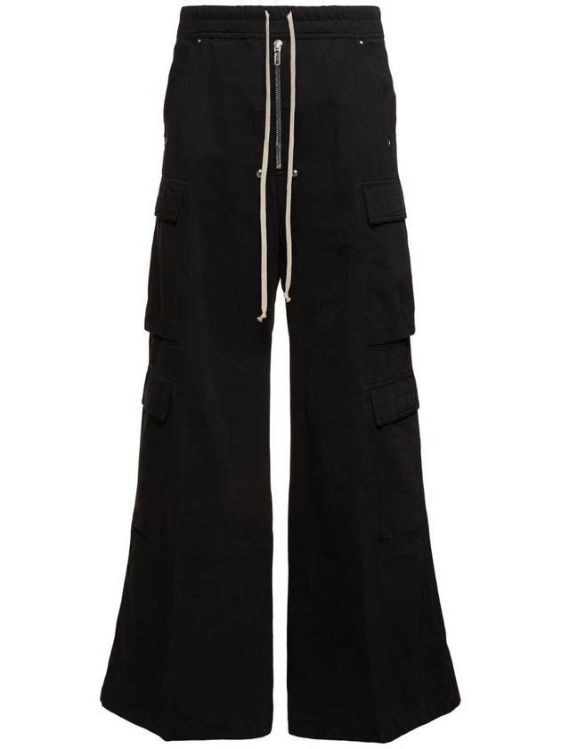 Double Cargo Jumbo Wide Pants Black - RICK OWENS - BALAAN 1