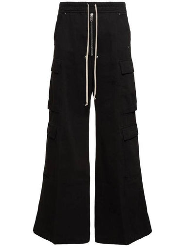 Double Cargo Jumbo Wide Pants Black - RICK OWENS - BALAAN 1