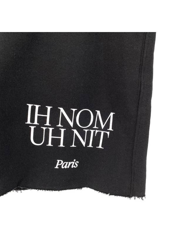 Logo Print Cotton Shorts Black NUS22312 - IH NOM UH NIT - BALAAN 2