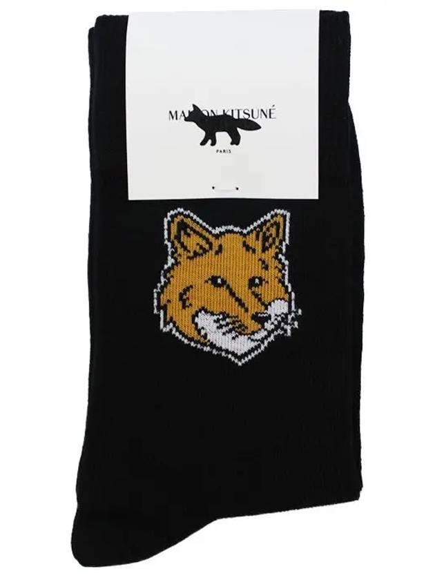 Fox Head Socks Black - MAISON KITSUNE - BALAAN 3