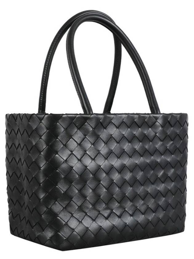 Intrecciato Lambskin Tote Bag Black - BOTTEGA VENETA - BALAAN 4