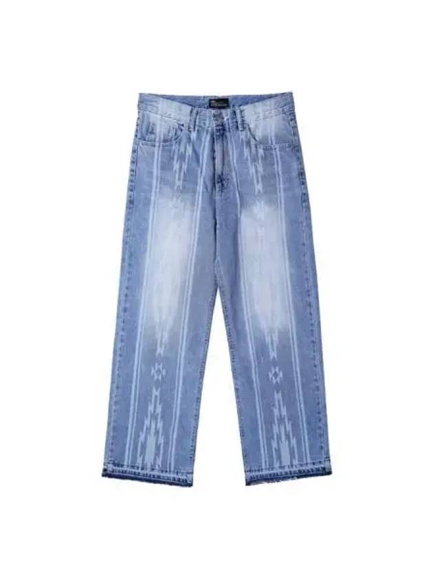 Navajo cut off denim pants light blue - KND - BALAAN 1