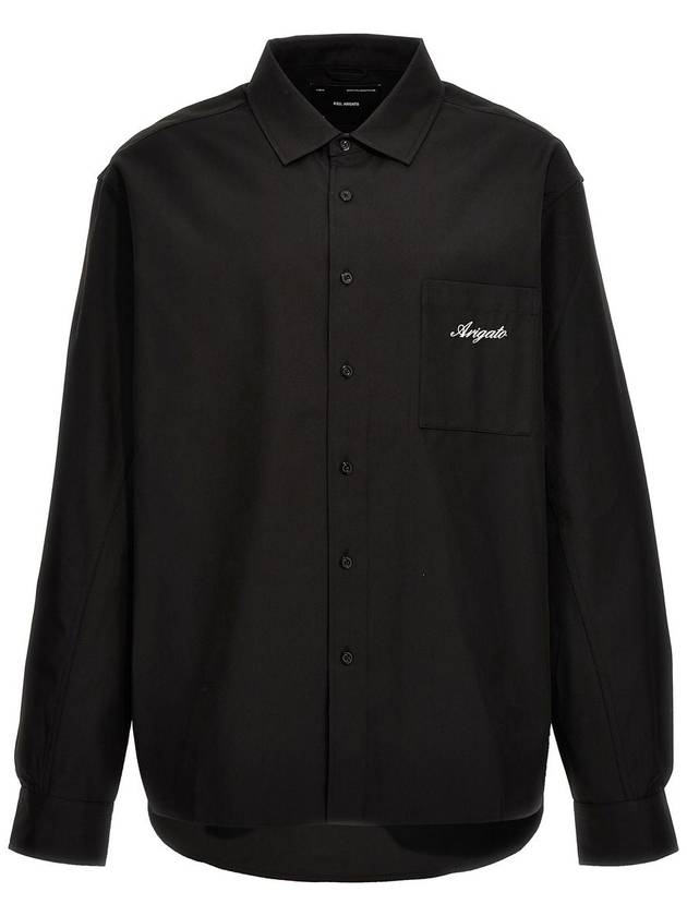 Flow Logo Print Long Sleeve Shirt Black - AXEL ARIGATO - BALAAN 2