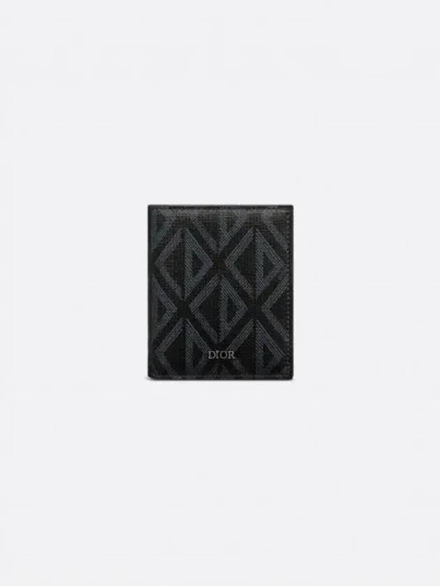 CD Diamond Canvas Half Wallet Black - DIOR - BALAAN 2