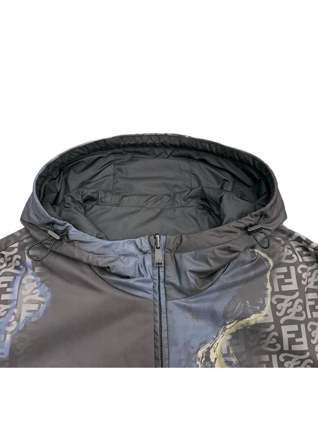 EARTH FF logo reversible hooded jacket FAA859 - FENDI - BALAAN 4