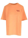 Handwriting Logo Cotton Short Sleeve T-Shirt Orange - MAISON KITSUNE - BALAAN 2