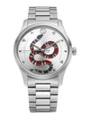 G Timeless Snake Metal Watch YA1264076 Silver - GUCCI - BALAAN 3