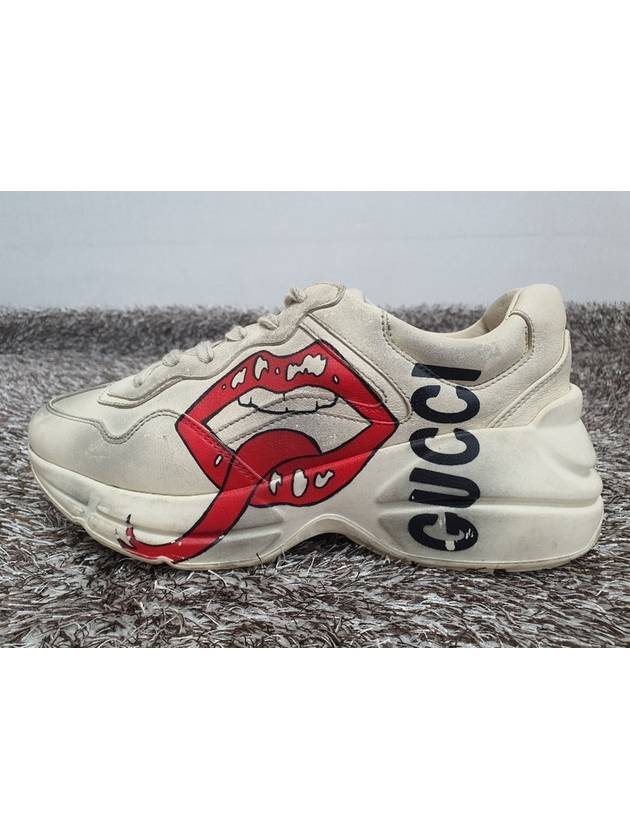 Rhyton dirty lips logo sneakers 36 230 - GUCCI - BALAAN 5