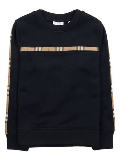 Kids Vintage Check Panel Sweatshirt Black - BURBERRY - BALAAN 2