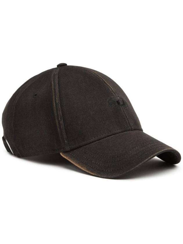 C Run Wash Logo Ball Cap Black - DIESEL - BALAAN 1