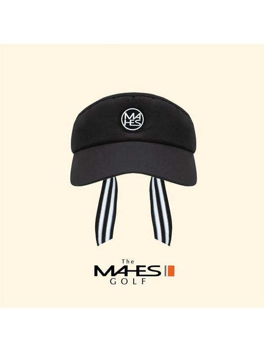 Logo sun cap visor black orange label high top ribbon sun cap EC00711 - MAHES - BALAAN 2