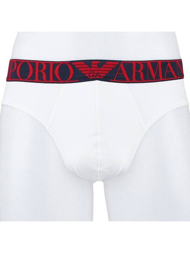 Logo Band Briefs White Navy 2P - EMPORIO ARMANI - 6