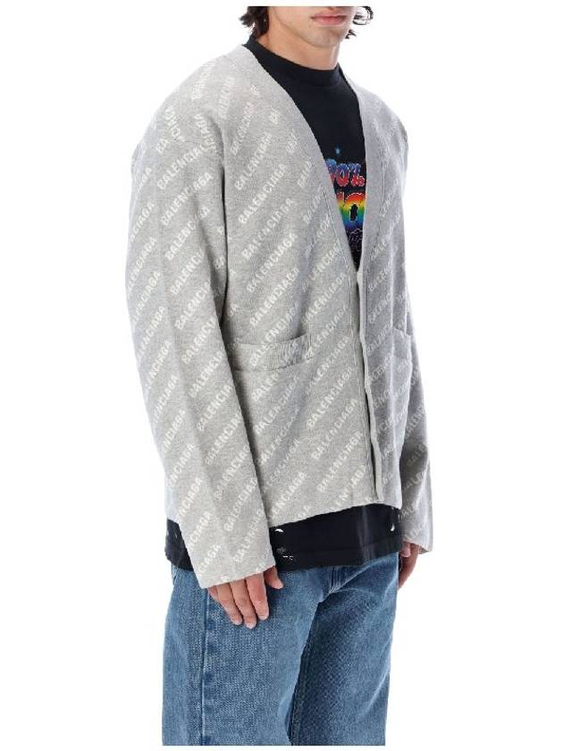 All-Over Logo Cardigan Grey - BALENCIAGA - BALAAN 10