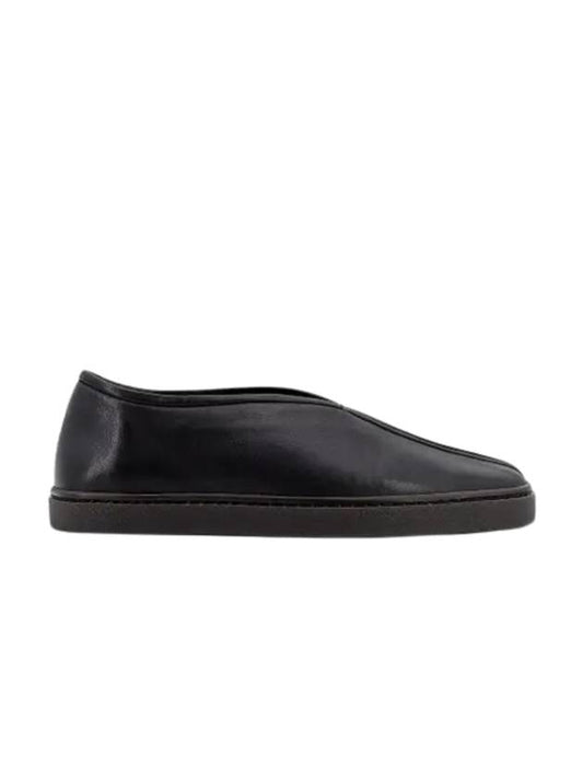 Piped Soft Leather Slip-On Black - LEMAIRE - BALAAN 1