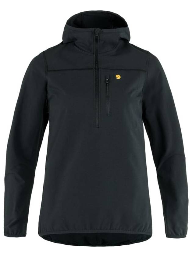 Women's Bergtagen Stretch Half Zip Jacket Black - FJALL RAVEN - BALAAN 1