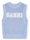 Cotton Rope Vest Poder Blue - GANNI - BALAAN 2