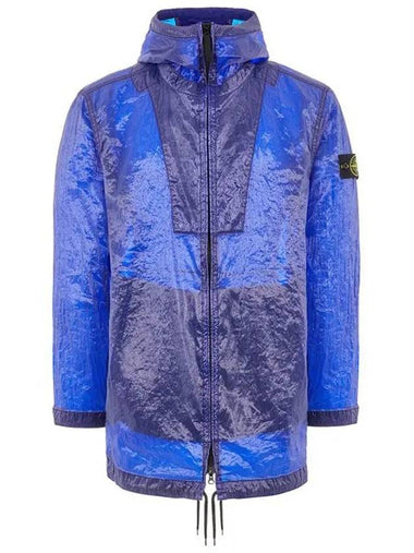 Logo Shell Hooded Parka Ultramarine Blue 7615705Q2 V0022 - STONE ISLAND - BALAAN 1