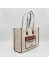 Freya Small Canvas Leather Tote Bag Natural Tan - BURBERRY - BALAAN 3