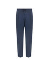 Drawstring Pleated Tapered Straight Pants Navy - BRUNELLO CUCINELLI - BALAAN 2