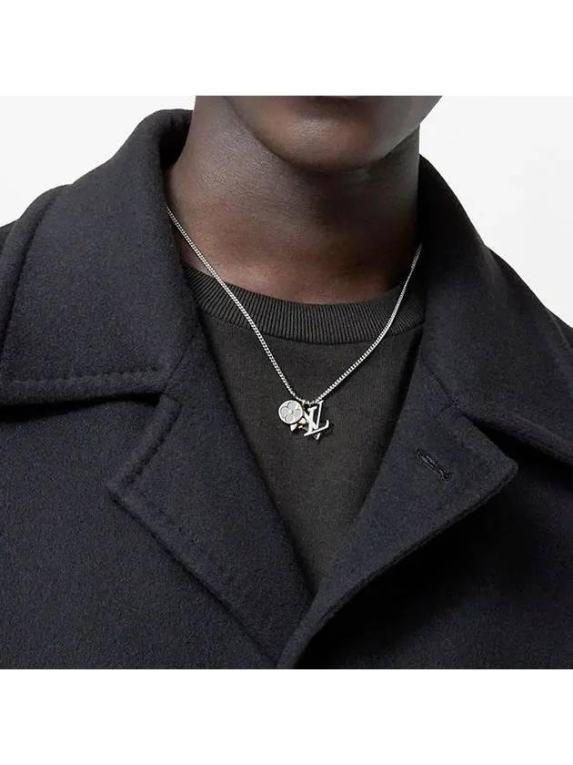 LV Instinct Pendant Necklace Silver - LOUIS VUITTON - BALAAN 3