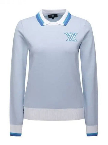 Anew Women s Logo Combination Pastel Knit Sweater AGDSWKN01SB Domestic Product GQCY23020625733 - ANEWGOLF - BALAAN 1