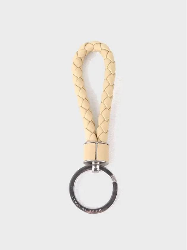 Intrecciato Weaving Key Holder Porridge - BOTTEGA VENETA - BALAAN.