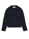 Logo Patch Basic Knit Top Navy - AMI - BALAAN 2