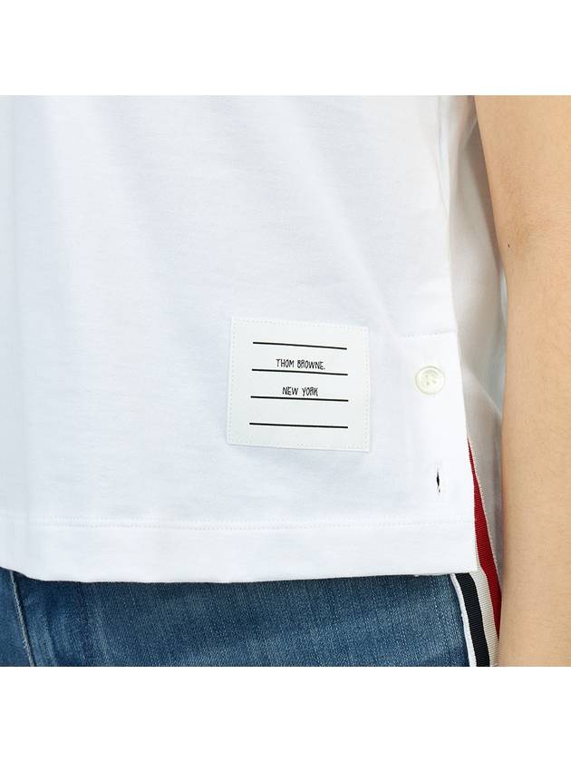 Midweight Jersey Boxy Pocket Short Sleeve T-Shirt White - THOM BROWNE - BALAAN 10