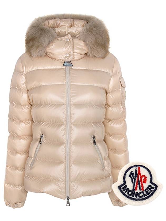 Light Beige Bodyf Hood Goose Down Jacket BADYE 1A00166 5963V 21G - MONCLER - BALAAN 1