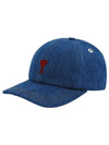 De Coeur Denim Ball Cap Blue - AMI - BALAAN 2