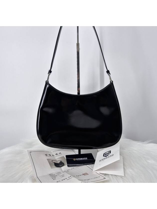 Brushed Cleo Hobo Bag Black Tote Shoulder - PRADA - BALAAN 4