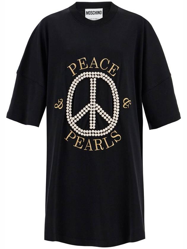 "peace & pearls t-shirt - MOSCHINO - BALAAN 1