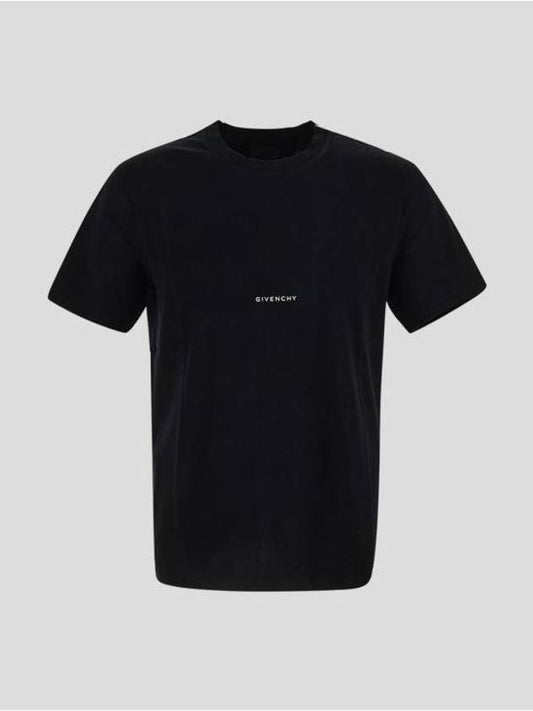 Logo Print Short Sleeve T-Shirt Black - GIVENCHY - BALAAN 1
