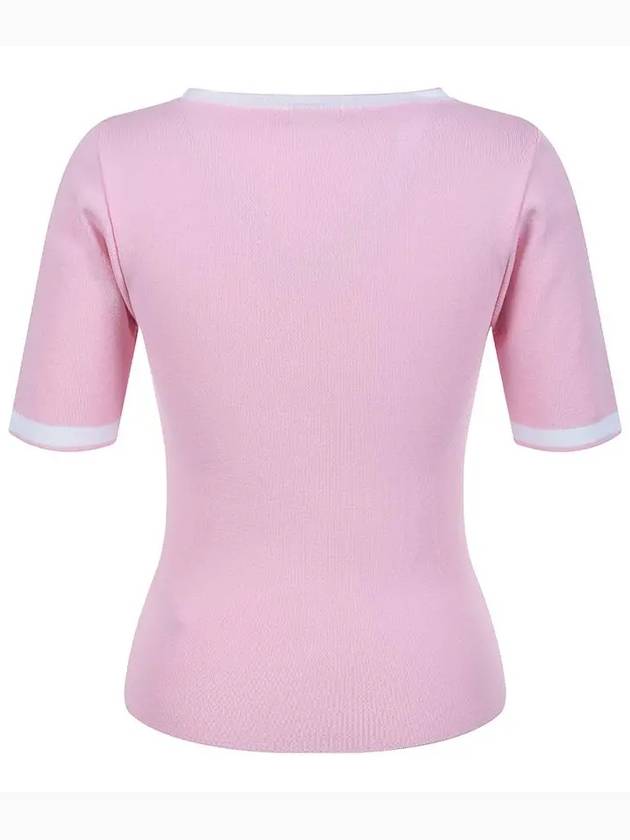 Round neck color combination short-sleeved T-shirt MK3MP325LPK - P_LABEL - BALAAN 3