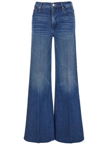 'The Twisted Sneak Fray' Blue Five-Pocket Jeans With Bleached Effect In Cotton Blend Woman - MOTHER - BALAAN 1