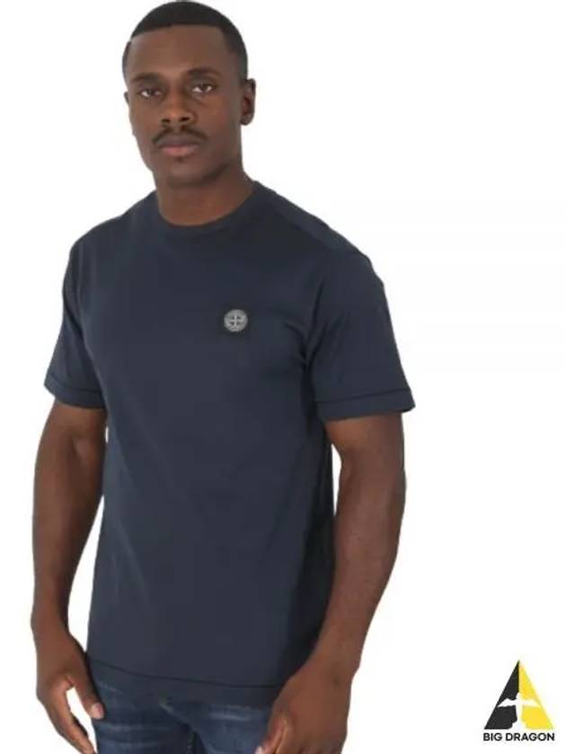 Wappen Logo Patch Short Sleeve T-Shirt Navy - STONE ISLAND - BALAAN 2