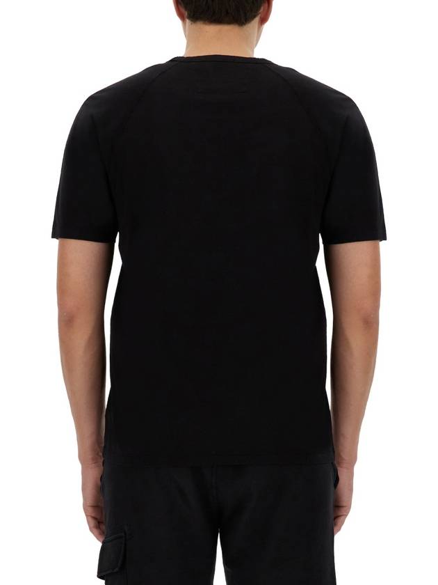 70/2 Mercerized Jersey Logo Short Sleeve T-Shirt Black - CP COMPANY - BALAAN 4