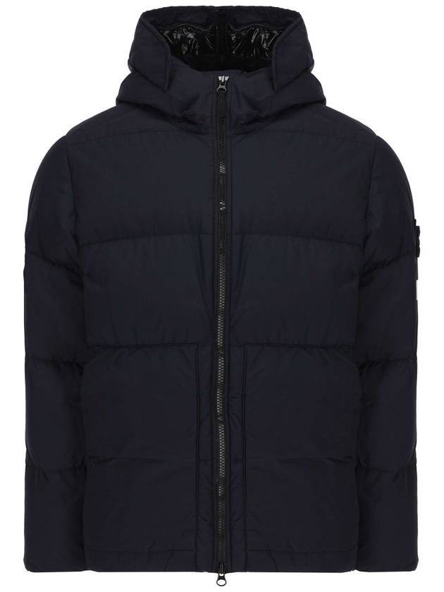 Naslan Light Watro Down Hooded Padding Navy - STONE ISLAND - BALAAN 1