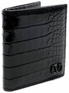 Crocodile Bicycle Wallet Black - VALENTINO - BALAAN.