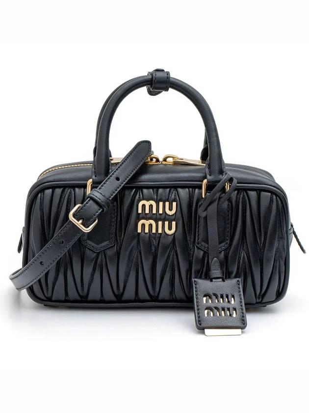 Arcadie Matelasse Nappa Leather Tote Bag Black - MIU MIU - BALAAN 3