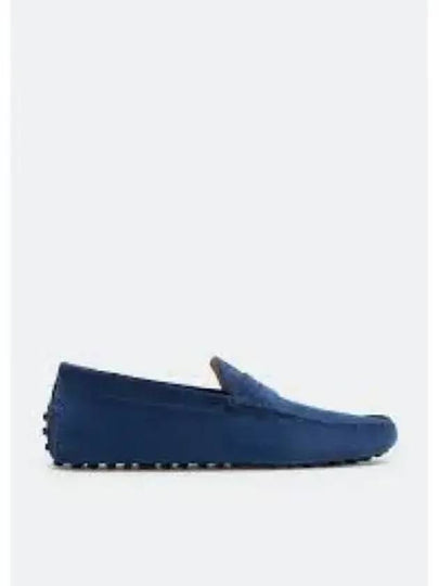 Men's Suede Gommino Driving Shoes Blue - TOD'S - BALAAN 2