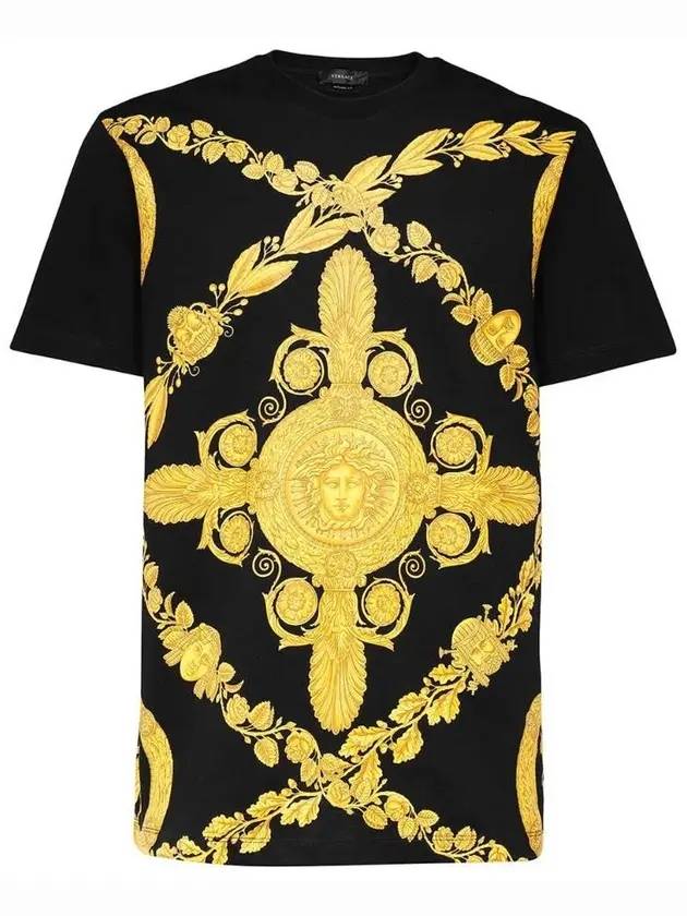 Machera Baroque Short Sleeve T-Shirt Black - VERSACE - BALAAN 1