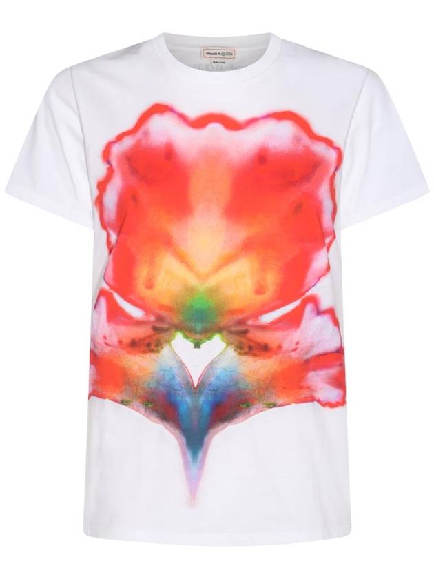 White Multicolor Cotton T-Shirt 758065QZAJ00900 B0560955503 - ALEXANDER MCQUEEN - BALAAN 1