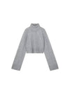 Cashmere Cropped Turtleneck Knit Gray - REFORMATION - BALAAN 1