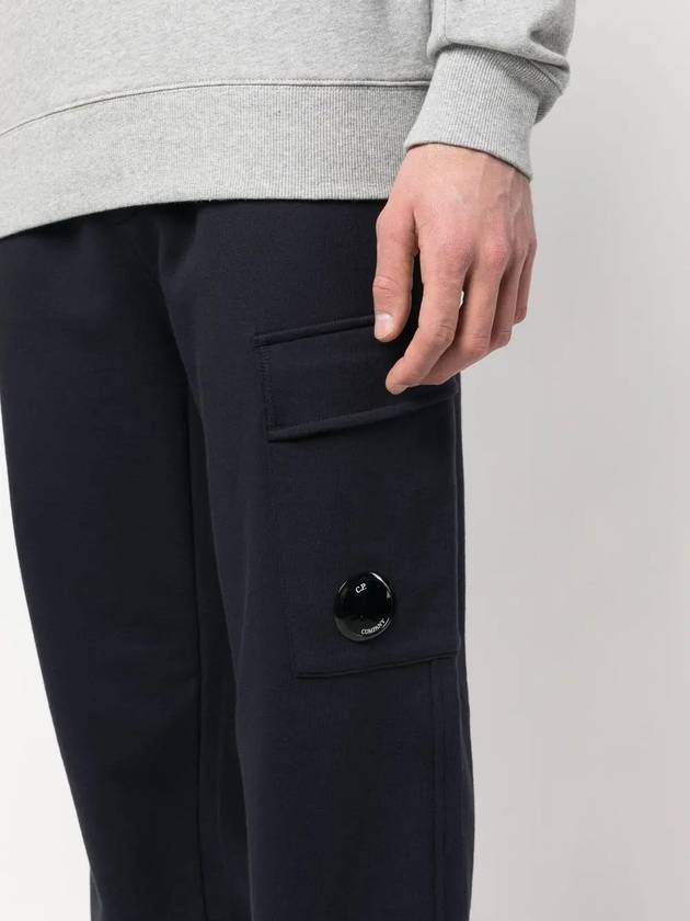 Men's Diagonal Raised Fleece Track Pants Navy - CP COMPANY - BALAAN 5