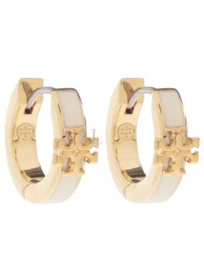 Women's Kira Huggie Hoop Earrings White - TORY BURCH - BALAAN 2