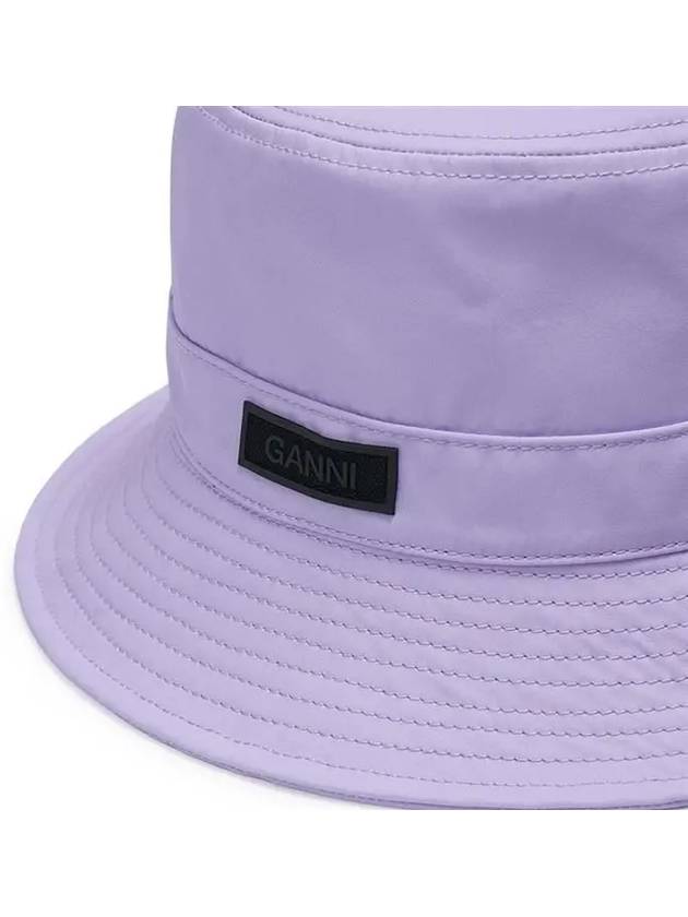 Logo Applique Bucket Hat Purple - GANNI - BALAAN 5